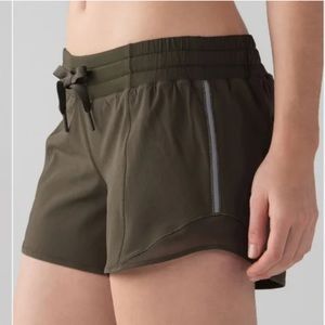 Lululemon Hotty Hot Shorts Long 4inch Dark Olive